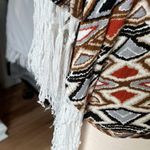 Romeo + Juliet Couture  Top Aztec Tribal Earthy Hippie Tassel Shirt Womens Medium Photo 6