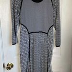Catherine Malandrino  black and white knit long sleeve mini dress Photo 0