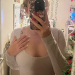 Garage Off white  Long Sleeve Crop Top Photo 0