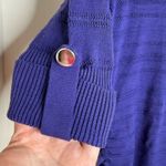 Apt. 9  Lightweight Knit Blue Sweater Women’s Size Small Ruched Sides Nautical Photo 1