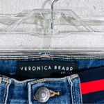 Veronica Beard  Carolyn 10” Baby Boot Tuxedo Stripe Jeans Blue Tidal Size 24 Photo 8