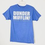 The Office Dunder Mifflin INC. Paper Company Blue Tshirt Blue Photo 0