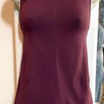 Athleta NWOT burgundy cross back slit athletic tank top. Sz XS Photo 0