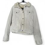 vintage Y2K 2000s retro Arizona cream denim jacket with faux fur collar White Size L Photo 0