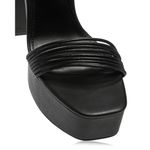 AQUA SWEET Faux Leather Square Toe Block Heel Sandals, Size 8.5, NEW in Box Photo 1