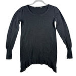 Athleta  Womens Asymmetrical Hem Long Sleeve‎ Sweater S Gray Cashmere Goth READ Photo 0