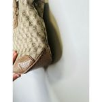 Liz Claiborne Vintage Light Brown Tan Leather Detailed Top Handles Shoulder Bag Photo 8