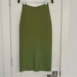 Sandro NEW Rhinestone-Embellished Green Midi Skirt Photo 1