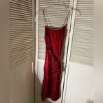 Small red silky tassel Christmas dress Photo 1