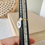 Boutique NWT Gold Sapphire Round Cut Ring “Raphaella” Light Blue Topaz Promise Engagement Jewelry Photo 8