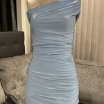 🌸AMTIOUS off shoulder baby blue mini dress✨ Photo 0