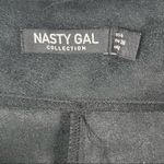 Nasty Gal Black Velour Embroidered Side Zipper High Rise Shorts, Size 4 Photo 3