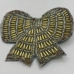 Vintage Avon “All That Glitters” Sequin Bow Tie Pin (1988) with Original Box Silver Photo 0