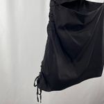 ZARA Cut Out Ruched Side Mini Dress in Black Size Small Photo 9