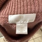 Rachel Parcell  Ostrich Feather Trimmed Mock Neck Sweater Size XS Pink Photo 9
