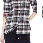 Madewell  Ex-Boyfriend tartan plaid flannel shirt size small.  Photo 0