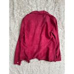 Ann Taylor  Sz 4 100% Silk Red Hand Dyed Button Down Blouse Shirt Collared Photo 1