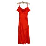 I.N. San Francisco I.N.‎ San Francisco Y2K Off Shoulder Bias Cut Slip Dress M Cowl Neck Midi Fairy Photo 5