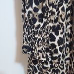 JODIFL Leopard Print Long Sleeve Mini Dress Size Medium Leopard Shift Dress Photo 3