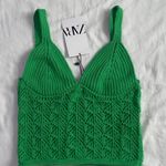 ZARA Green Crochet Top Photo 0