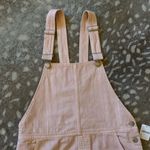 Free People Torn Up Jumper Frayed Hem Overalls Mini Dress Size 6. Pink D… Photo 5