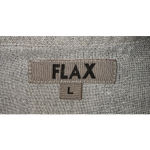 Flax  Organic Minimalist Quiet Luxury Natural Linen Shimmer Long Sleeve Blouse Lg Photo 4