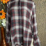 Doe & Rae ✅3/$30✅ NWT  Wine Button Down Long Sleeve Flannel Shirt with Wrist Ties | LARGE Photo 3