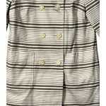 Proenza Schouler Coatigan Womens Size M Gray Striped Cotton Pockets Midi Buttons Photo 4