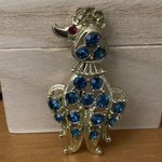Prissy Poodle Swarovski Crystals Brooch Gold Photo 1