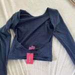 Edikted Blue Long Sleeve; Open Back Photo 0