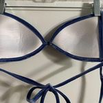 PINK - Victoria's Secret Victoria Secret Velour Navy White Tie Die Padded Bikini Top Women's​ Photo 3