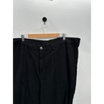 Old Navy Pants Women 24 Black Slouchy Cropped Tapered Cotton Bottoms Photo 3