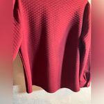 Chico's Jones NY burgundy Red Textured Button-Up Shirt/Shacket, quilted, casual, comfy Photo 9