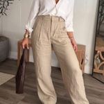 Everlane 100% Linen Way High Rise Pleated Wide Leg Drape Trouser Pant Size 0 Photo 0