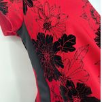 Almost Famous Velvet Floral Wrap Dress L Whimsigoth Y2K Holiday Glam Tulip Hem Photo 5