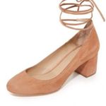 Loeffler Randall suede pink blush wrap heels Photo 2