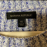 Banana Republic Sweater Womens XS Blue White Long Sleeve Crew Neck Pullover Photo 2