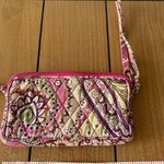 Vera Bradley Zip Wristlet Wallet Clutch Very Berry Paisley Pink Green Purple Photo 2