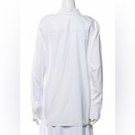 Helmut Lang  Gathered Button-Front Long Sleeve Knot White Shirt | S Photo 1