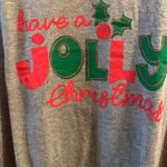 Next Level Apparel 3/4 sleeve baseball tee Gray w/ red sleeves “have a jolly Christmas “ Photo 2