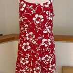 Original Hilo Hattie Hawaiian Red and White hibiscus flower floral Dress med Photo 0