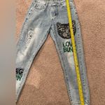 No Brand Women's Streetwear Kpop Skinny Denim Jeans Blue Size 27 Photo 5