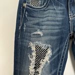Miss Me  distressed bedazzled rhinestones flare easy boot size 27 denim jeans Photo 1