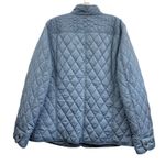Charter Club Women's Quilted Barn Jacket Snap Front Pockets Blue Spring Size L Photo 2