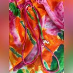 Ralph Lauren  vibrant dloral coverup/tunic top with drawstring dolman sleeves S/P Photo 5