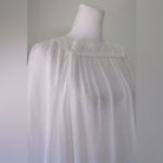 Zac & Rachel Sheer White Embroidered Peasant Blouse Size M Photo 4