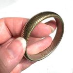 Vintage Monet Womens Bracelet Gold Tone Stretchy Flexible Fashion Jewelry Photo 3