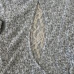 Gray sweater with lace cut out back Size XS Photo 2