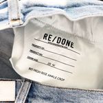 RE/DONE  90s High Rise Ankle Button Fly Crop in Mid 90s Denim Photo 6