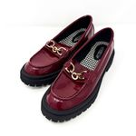 Seychelles  Burgundy Red Patent Leather Loafers Photo 0